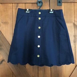 NEW J.Crew scallop skirt